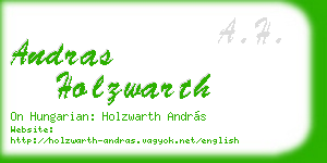 andras holzwarth business card